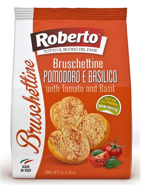 Bruschettine pomodoro e basilico