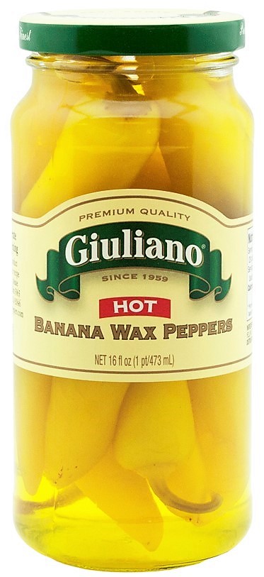 Giuiliano's Hot Banana Wax Peppers 473ml
