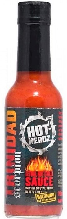 Hot-Headz! Trinidad Scorpion Hot Pepper Sauce 148ml